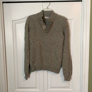 Ben Sherman Shawl Neck Wool Sweater (Tan)